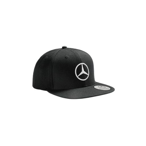 Gorro Plano Negro Mercedes Benz - Hombre Original Para Mercedes Benz