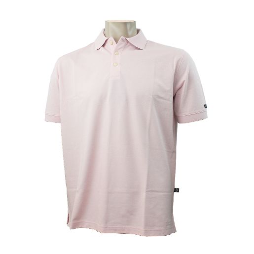 Polo box hombre manga corta rosado