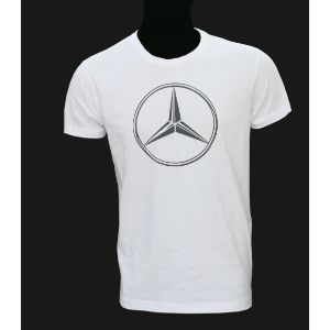 Polera Algodon Blanca Estampada Estrella marca S