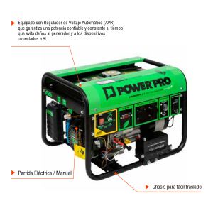 Generador monofasico - gas liquado o natural - partida electrica - 1kva