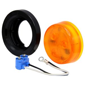 Foco 2 1-2 ámbar con soporte de goma y cable