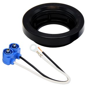 Foco 2 1-2 ámbar con soporte de goma y cable
