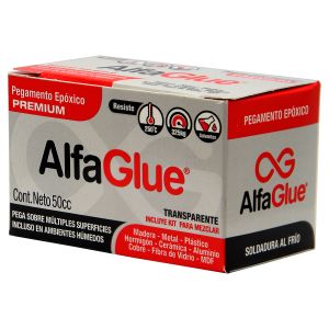 Pegamento epóxico transparente alfa glue