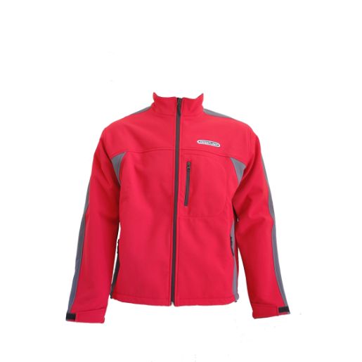 Chaqueta hombre softshell rojo - gris ripstop logo freightliner