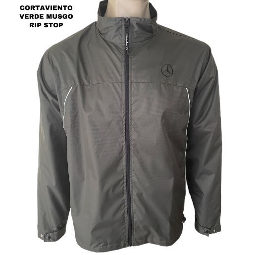 Cortaviento hombre ripstop musgo