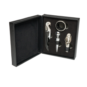 Set vino 4 pzas. eco negro