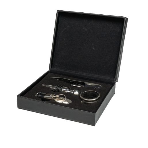 Set vino 4 pzas. eco negro